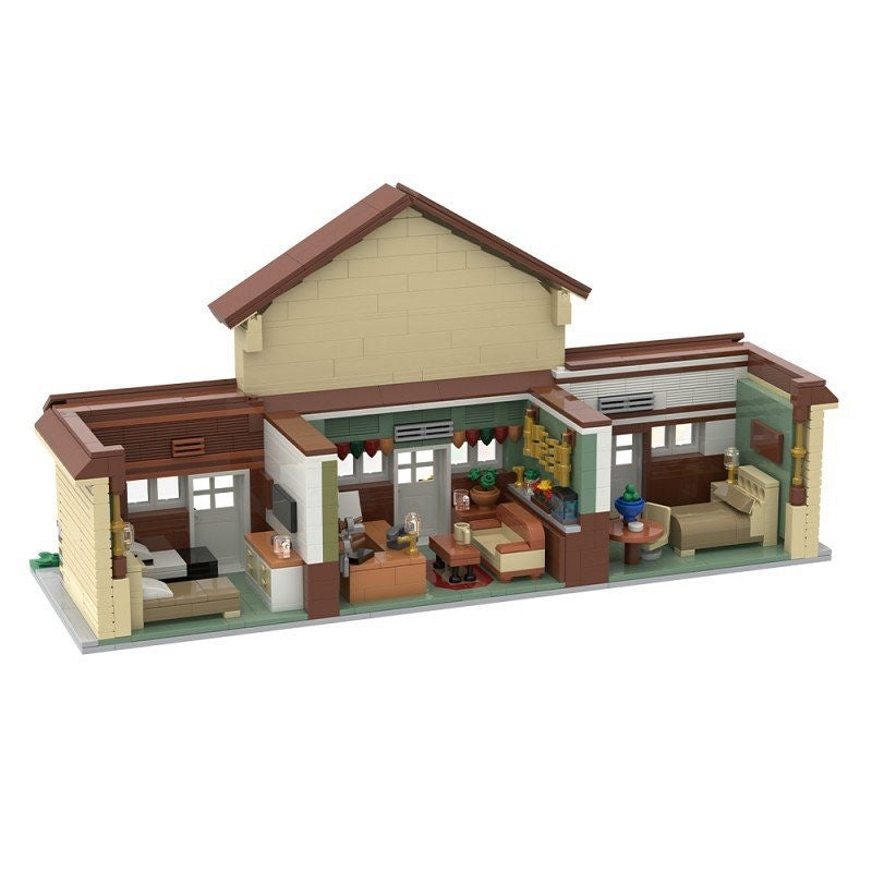 Retro Small Town Motel MOC Building Kit Roadside Inn Diorama - 1