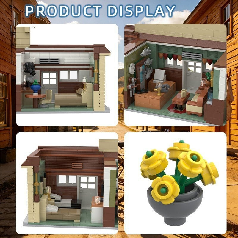 Retro Small Town Motel MOC Building Kit Roadside Inn Diorama - 5
