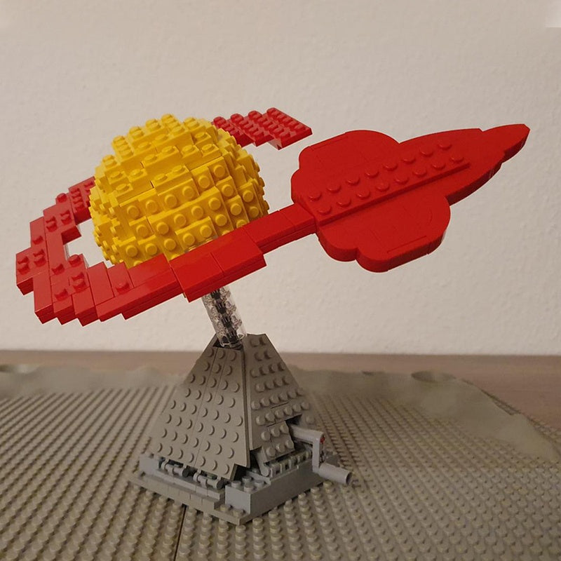 Retro Space Display MOC Building Kit | 3D Planet & Spaceship 用这个给我一版文案吧 - 1
