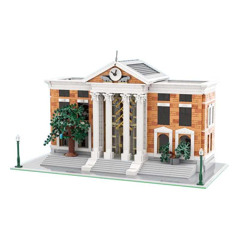Retro Time Travel Courthouse Plaza Modular Building Kit | LEGO-Compatible MOC - 3