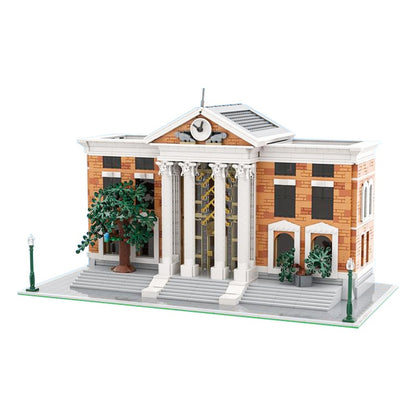 Retro Time Travel Courthouse Plaza Modular Building Kit | LEGO-Compatible MOC - 3