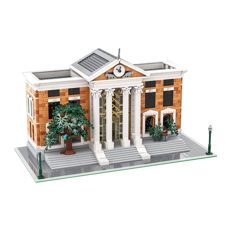 Retro Time Travel Courthouse Plaza Modular Building Kit | LEGO-Compatible MOC - 5