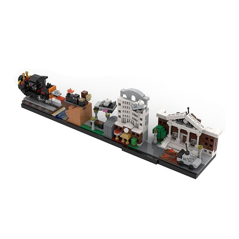 Retro Time Travel Skyline MOC Building Kit - 3