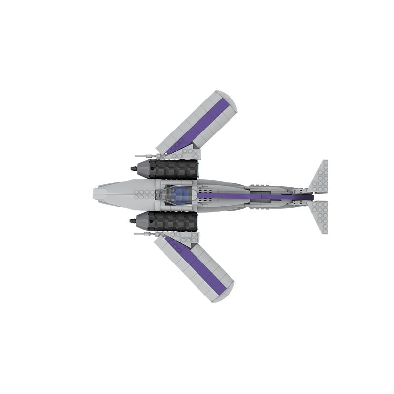 Retro Twin-Engine Spaceplane MOC Building Kit - 4