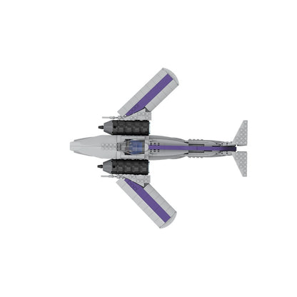 Retro Twin-Engine Spaceplane MOC Building Kit - 4