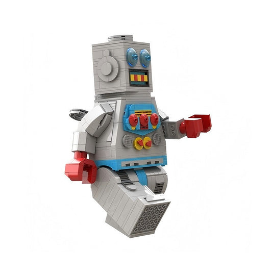 Retro Wind-Up Clockwork Robot MOC Building Kit | Mechanical Figure - 1
