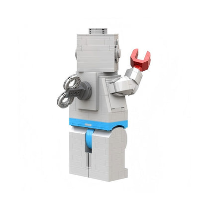 Retro Wind-Up Clockwork Robot MOC Building Kit | Mechanical Figure - 2