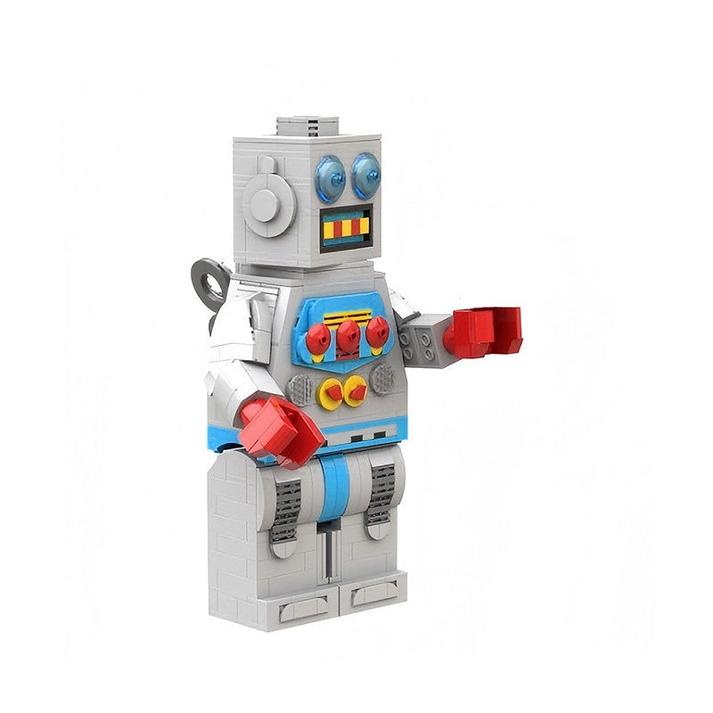 Retro Wind-Up Clockwork Robot MOC Building Kit | Mechanical Figure - 3