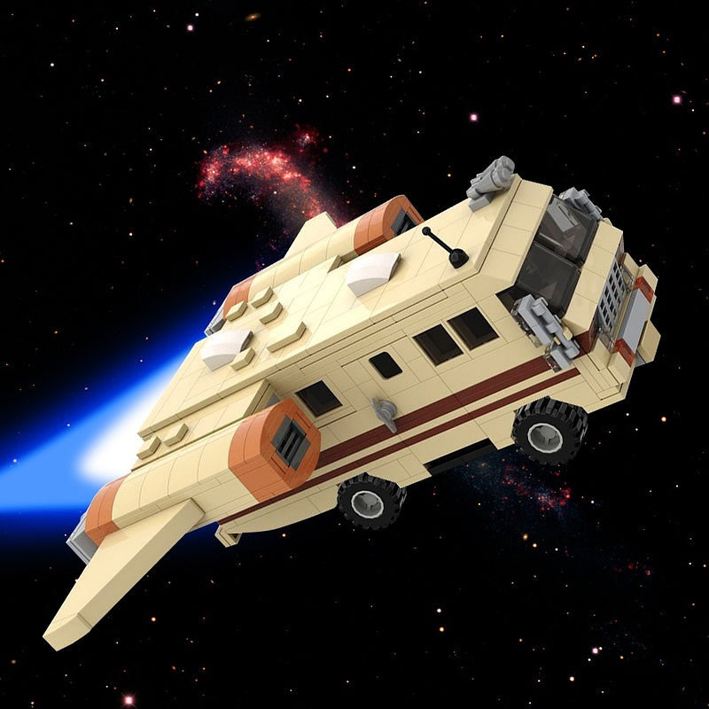 Retro Winged Space Camper MOC Building Kit | Futuristic Space RV - 2