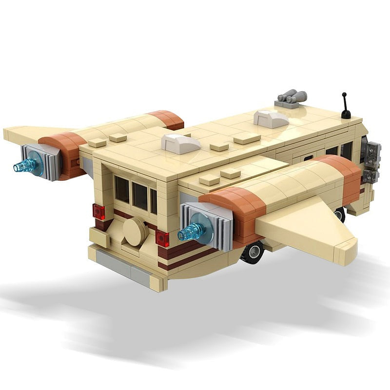 Retro Winged Space Camper MOC Building Kit | Futuristic Space RV - 3