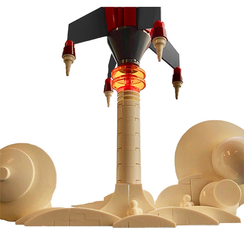 Retrofuturistic Rocketship MOC Building Kit | Futuristic Spacecraft Model - 2