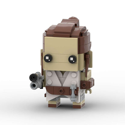 rey skywalker brickheadz building set | star wars | lego-compatible - 2