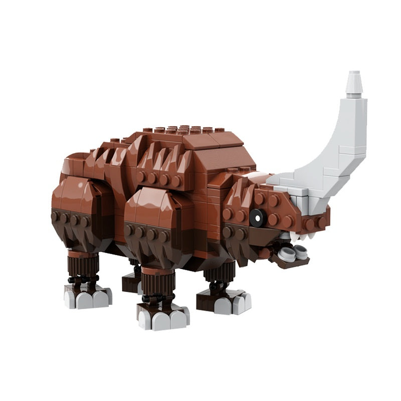 Rhinoceros-Like Horned Alien Beast MOC Building Kit - 1