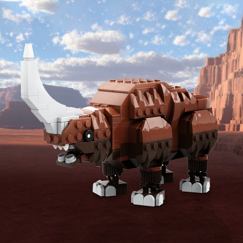 Rhinoceros-Like Horned Alien Beast MOC Building Kit - 2
