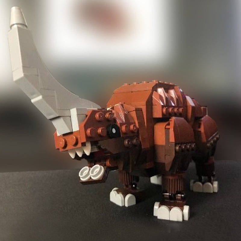 Rhinoceros-Like Horned Alien Beast MOC Building Kit - 3