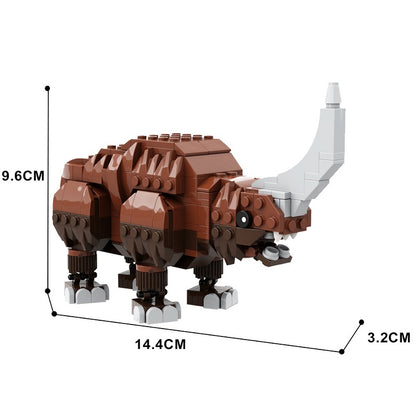 Rhinoceros-Like Horned Alien Beast MOC Building Kit - 5