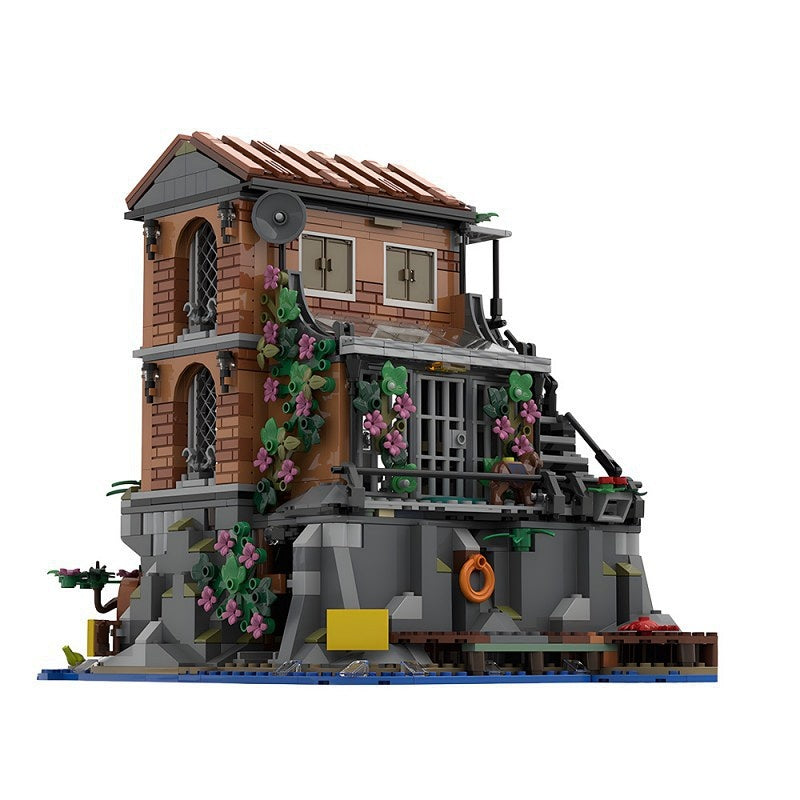 Riviera Cliffside House MOC Building Kit | Coastal Modular Extension - 1
