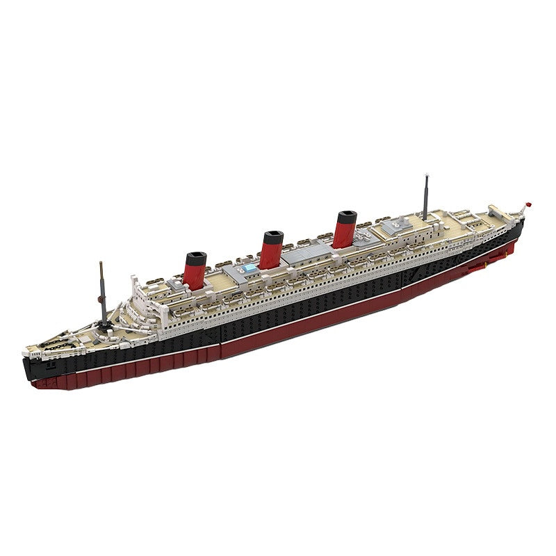 RMS Queen Mary Ocean Liner Building Kit | 1:325 Scale LEGO-Compatible MOC - 4