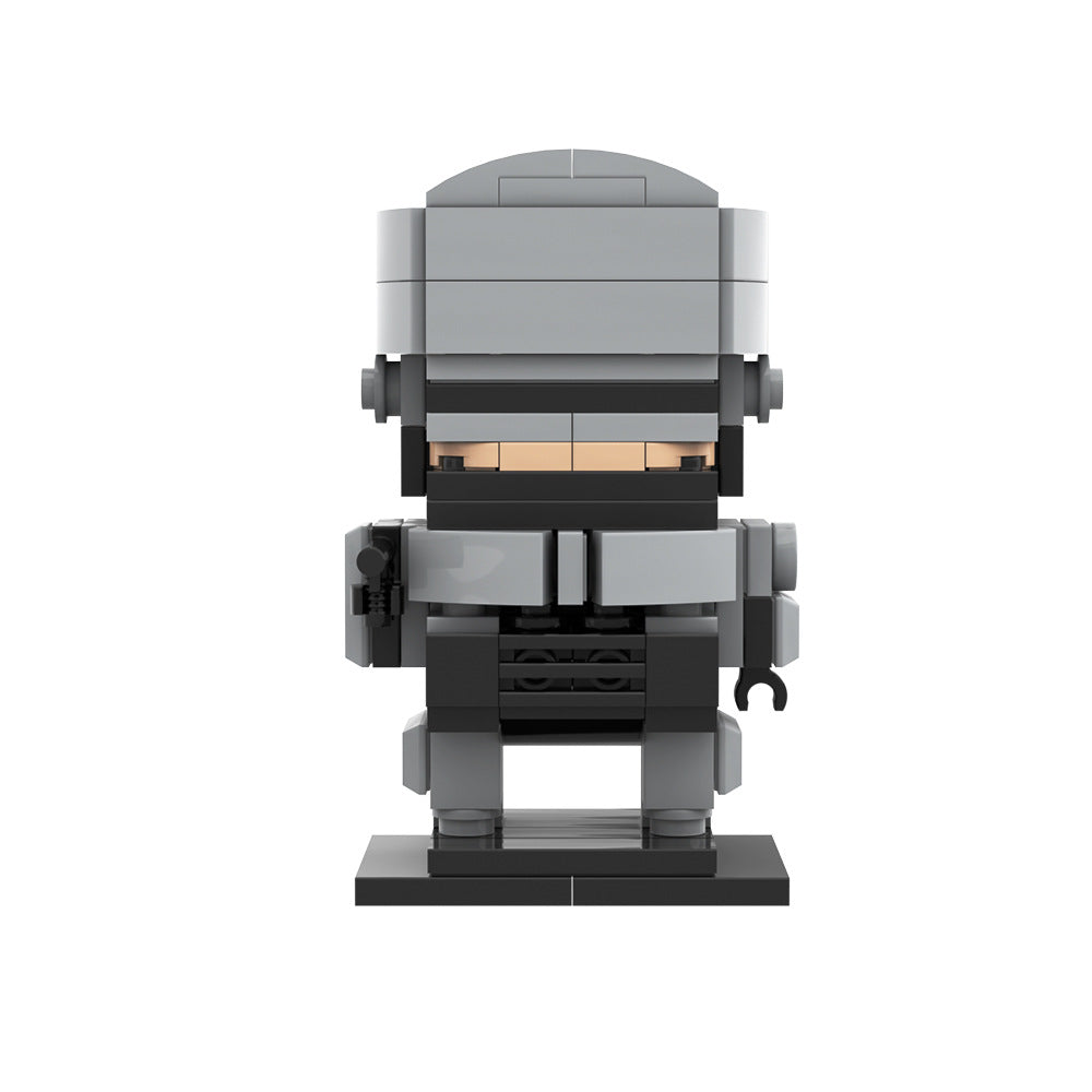 robocop brickheadz style moc | lego-compatible sci-fi figure - 1