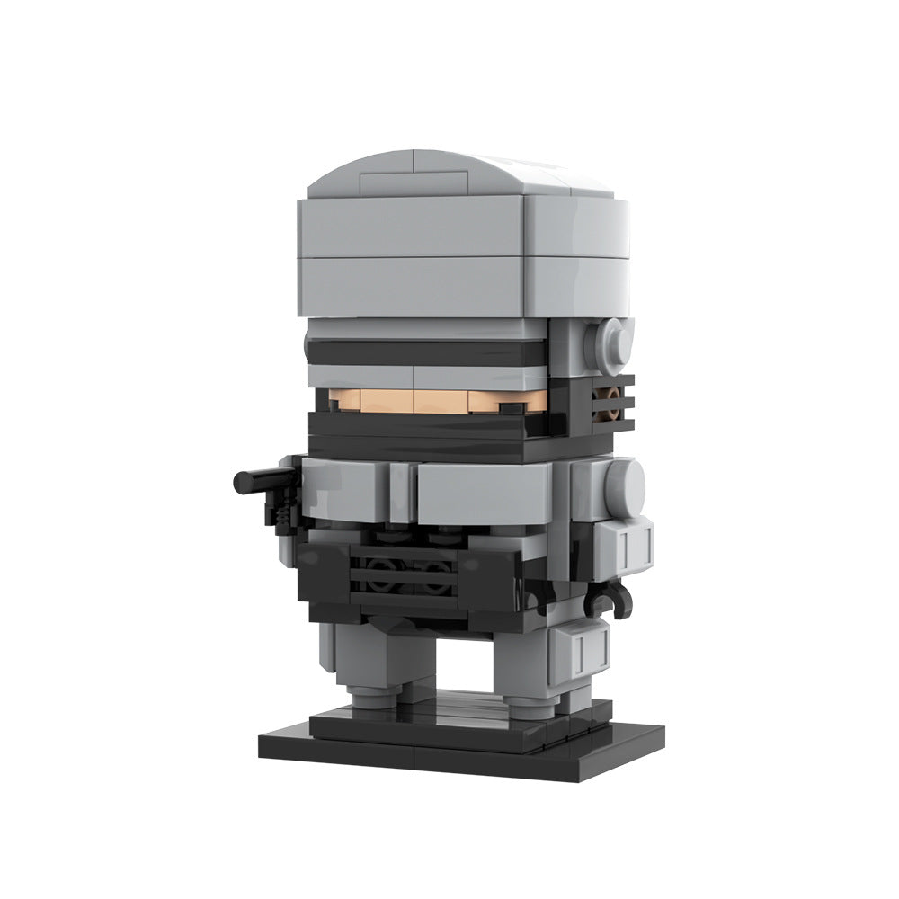 robocop brickheadz style moc | lego-compatible sci-fi figure - 3