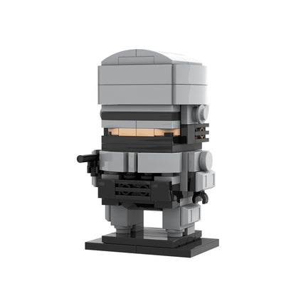 robocop brickheadz style moc | lego-compatible sci-fi figure - 3