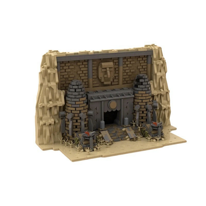 Rock-Cut Desert Temple MOC Building Kit | Ancient Ruins Architecture - 1