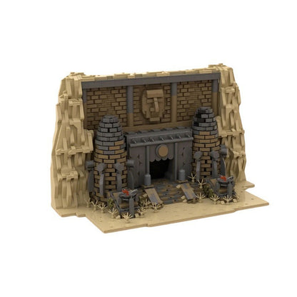 Rock-Cut Desert Temple MOC Building Kit | Ancient Ruins Architecture - 1