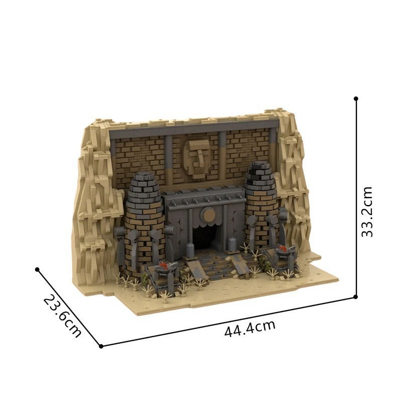 Rock-Cut Desert Temple MOC Building Kit | Ancient Ruins Architecture - 2