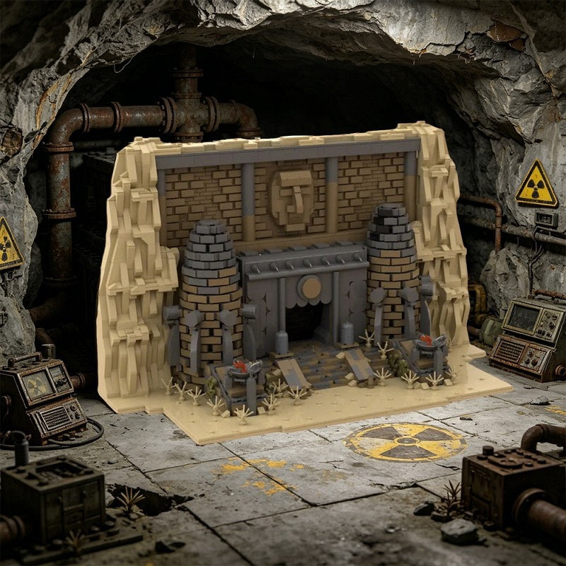 Rock-Cut Desert Temple MOC Building Kit | Ancient Ruins Architecture - 3