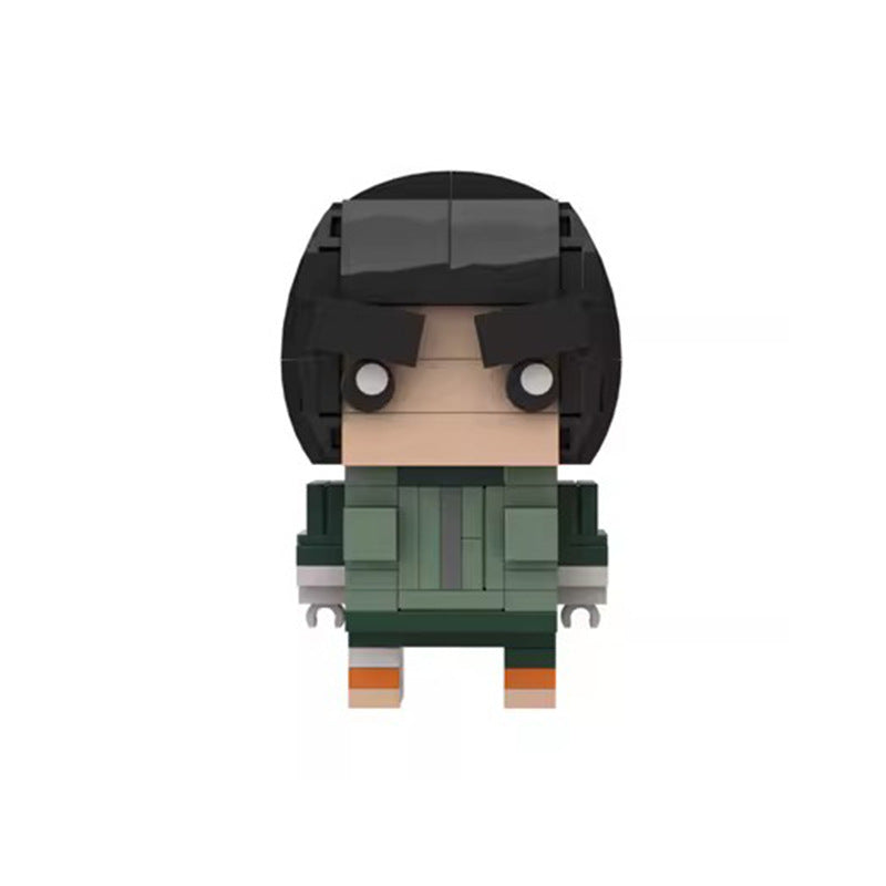 rock lee brickheadz moc | naruto | compatible with lego - 1