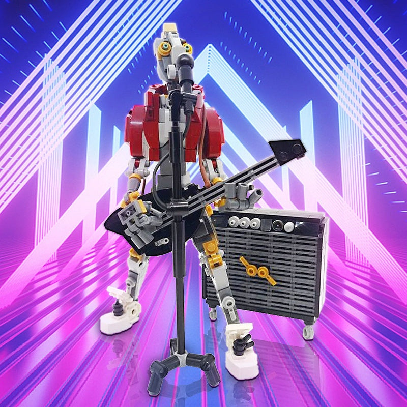 Rockerbot MOC Building Kit | Futuristic Robot Music Display Model - 2