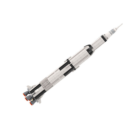 Rocket Saturn V Building Kit | 1:250 Scale | LEGO-Compatible MOC - 1