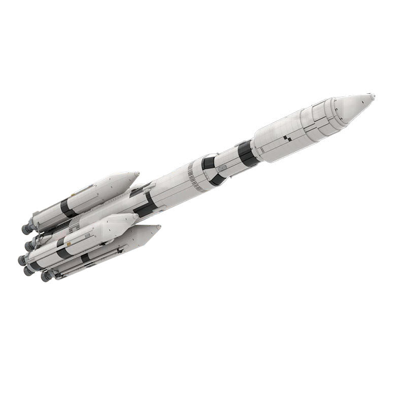 Rocket Saturn V MLV-25L MOC Building Kit | LEGO-Compatible MOC - 1