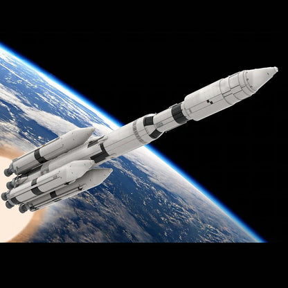 Rocket Saturn V MLV-25L MOC Building Kit | LEGO-Compatible MOC - 3