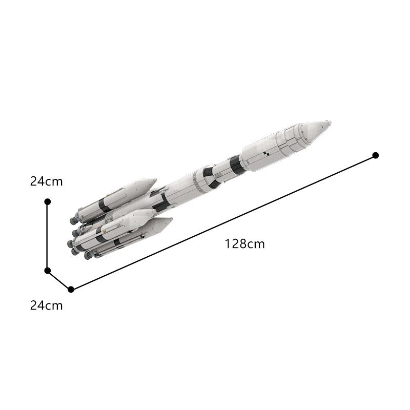 Rocket Saturn V MLV-25L MOC Building Kit | LEGO-Compatible MOC - 4