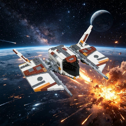 Rogue Space Starfighter Building Kit | LEGO-Compatible MOC - 3