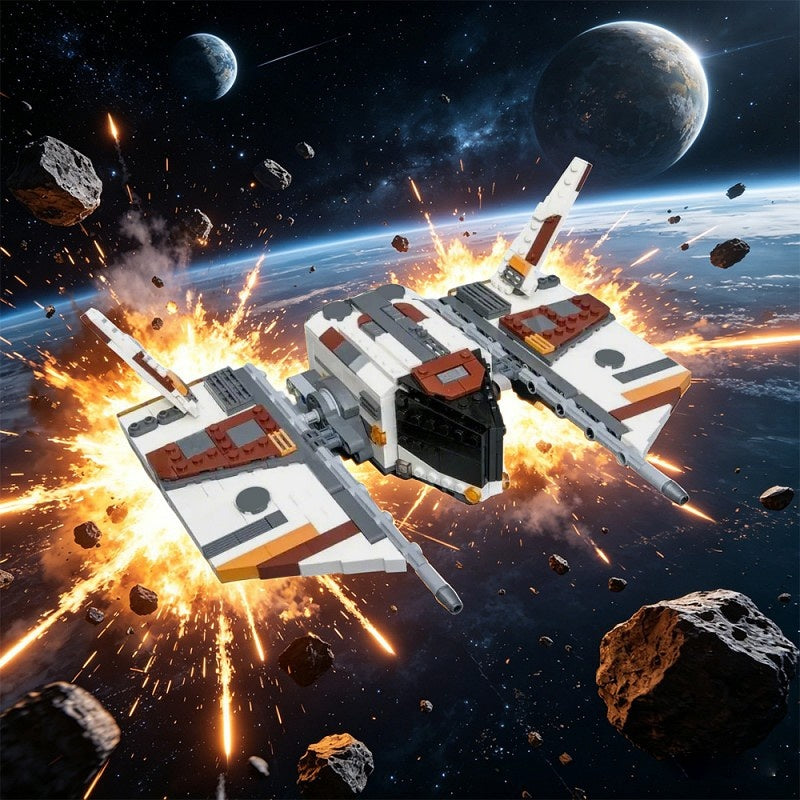 Rogue Space Starfighter Building Kit | LEGO-Compatible MOC - 4