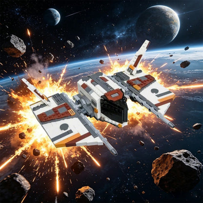 Rogue Space Starfighter Building Kit | LEGO-Compatible MOC - 4