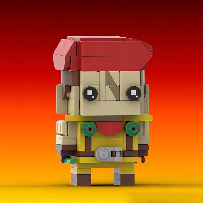 rolento brickheadz building kit | street fighter | moc-138380 - 2