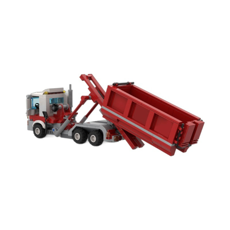 Roll-Off Recycle Truck Building Kit | LEGO-Compatible MOC - 4