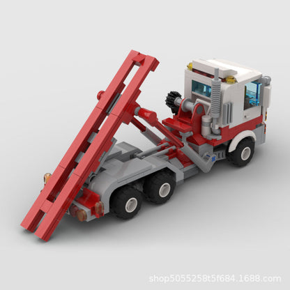 Roll-Off Recycle Truck Building Kit | LEGO-Compatible MOC - 6