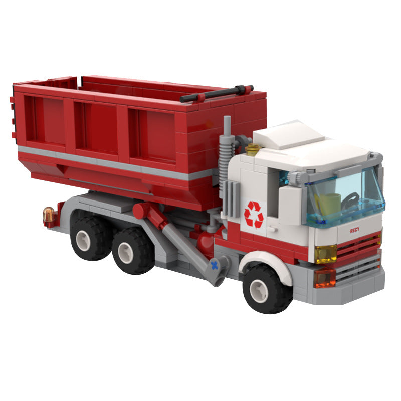 roll-off recycle truck building set | moc-94056 - 5