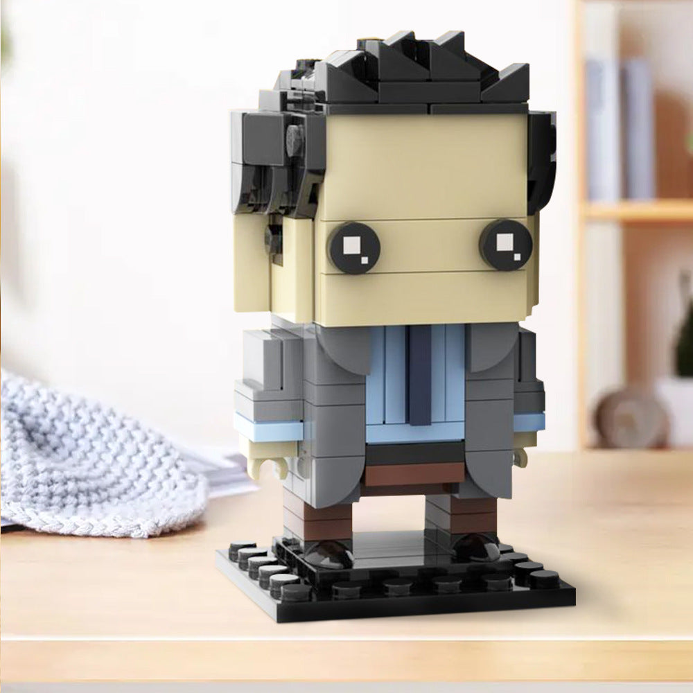 ross geller brickheadz building set | friends | moc-133943 - 1