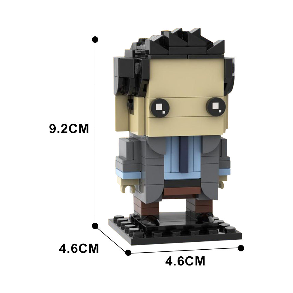 ross geller brickheadz building set | friends | moc-133943 - 4