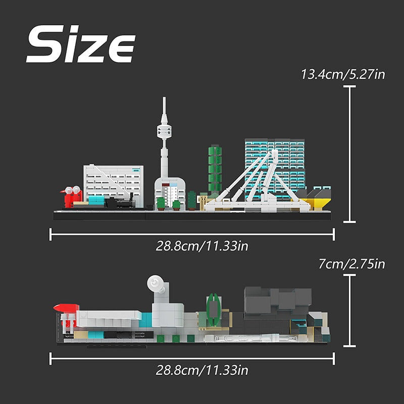 Rotterdam Skyline MOC Architecture Building Kit - 4