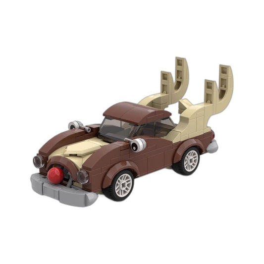 Rudolph the Red Nosed Race Car Building Kit | Christmas | LEGO-Compatible MOC - 1