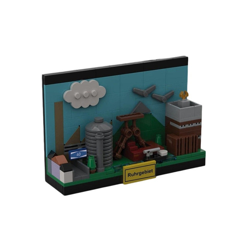 Ruhr Valley Industrial Postcard Building Kit | LEGO-Compatible MOC - 1