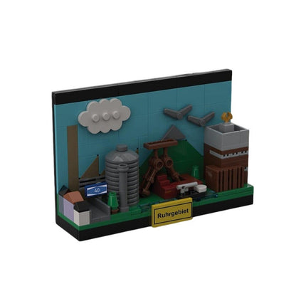 Ruhr Valley Industrial Postcard Building Kit | LEGO-Compatible MOC - 1