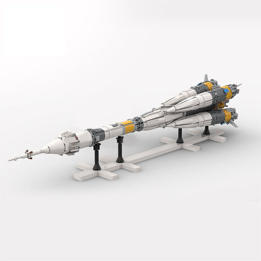 Russian Soyuz-FG Rocket Building Kit | LEGO-Compatible MOC - 1