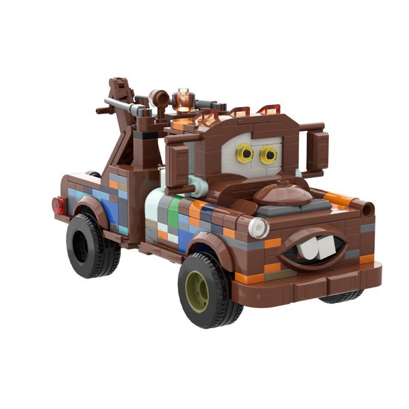 Rusty Vintage Tow Truck MOC Building Kit | Cartoon-Style Recovery Vehicle Model - 3
